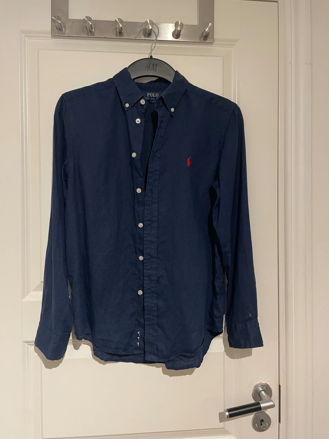 Mörkblå linne skjorta från Polo Ralph Lauren