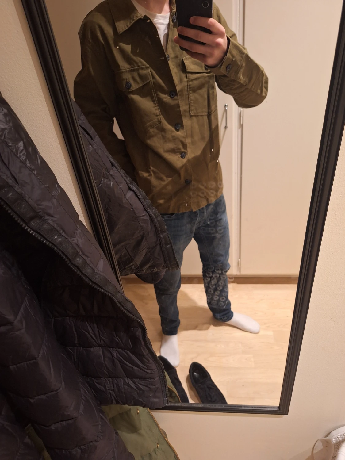 Olivgrön overshirt från Selected homme - 1