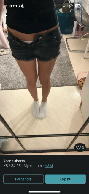 shorts  - svarta shorts från hm xxs/ xs