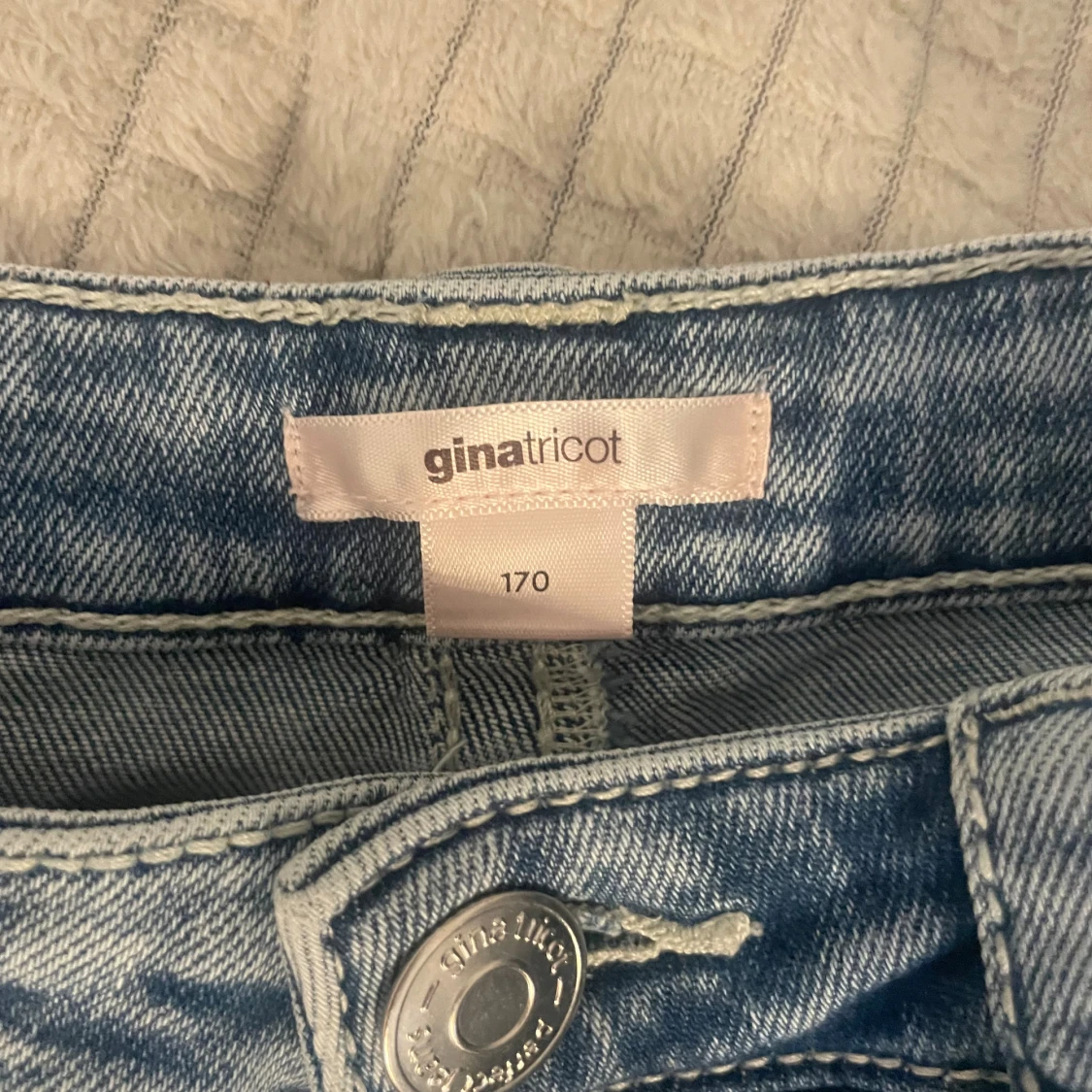 Blåa low waist jeans - 3
