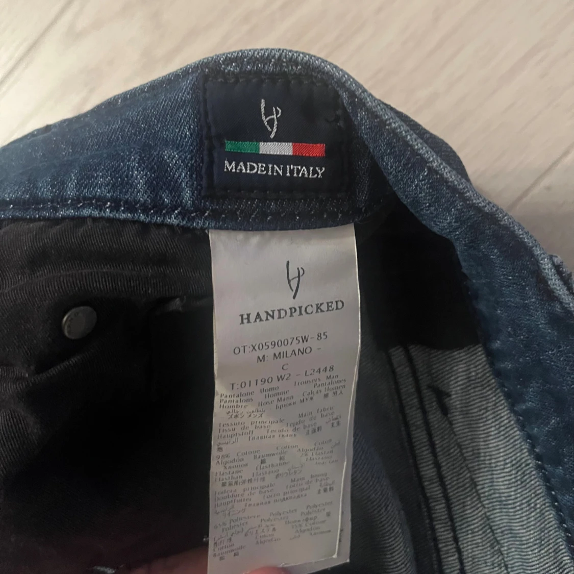 Handpicked mörkblå jeans Milano - 2