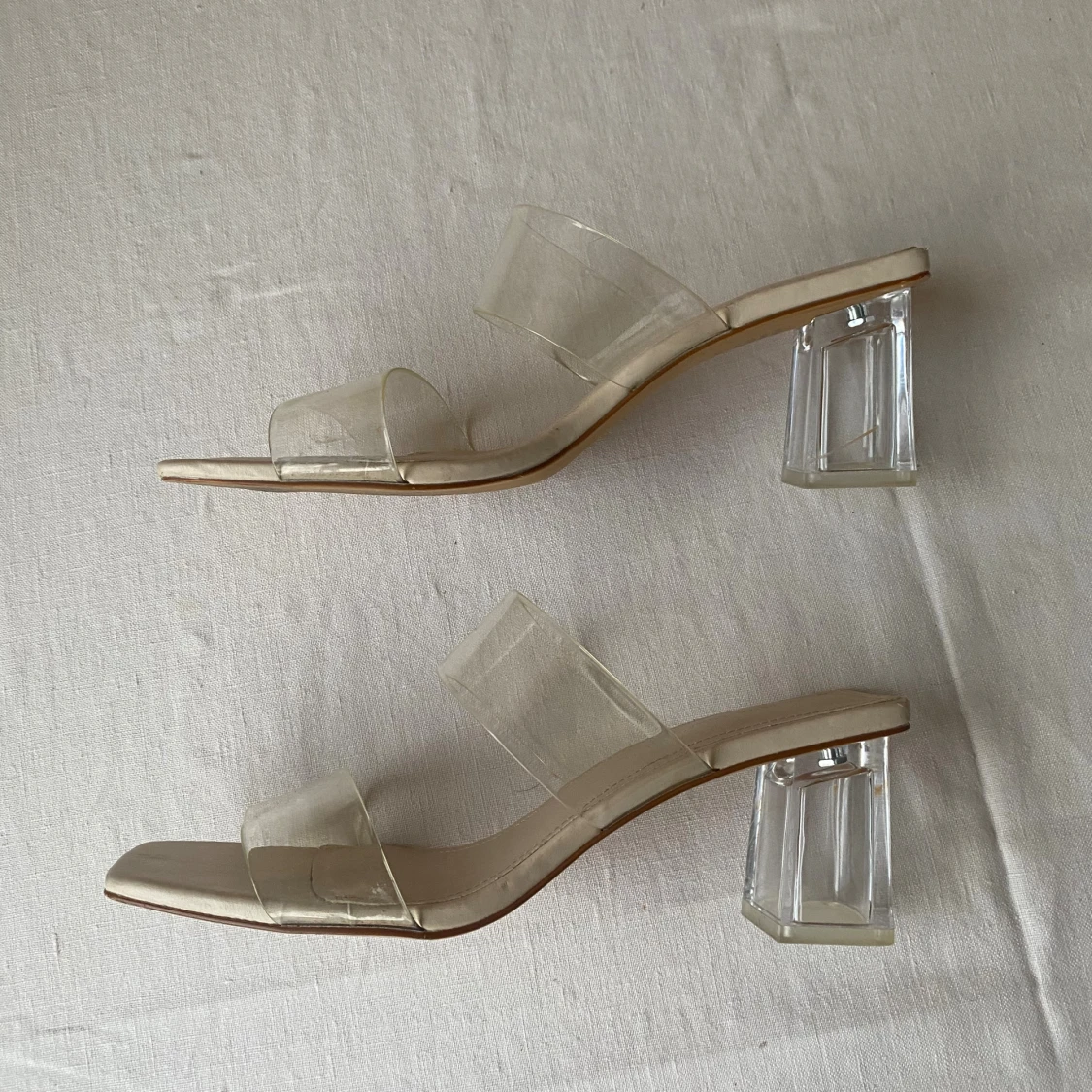 Beiga sandaler med transparent klack 38 - 2