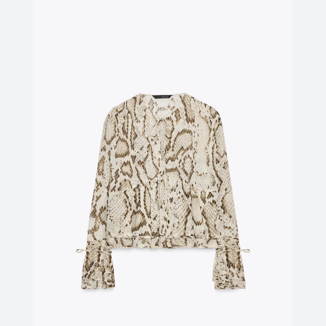 Ormskinnsmönstrad blus från Zara - 1