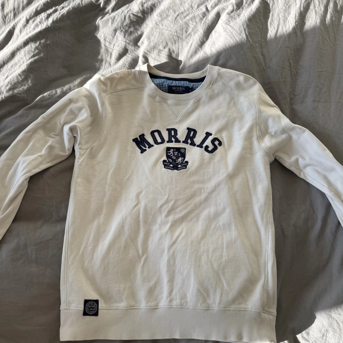 Vit sweatshirt från Morris med tryck
