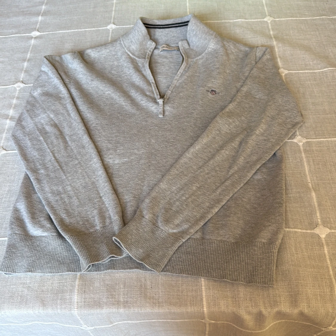 Grå half zip tröja från Gant