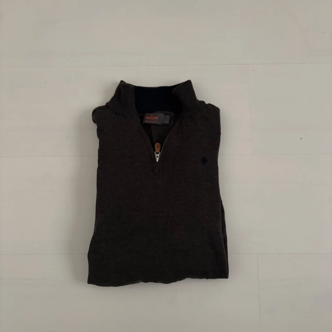 Mörkbrun half zip tröja Morris M - 1