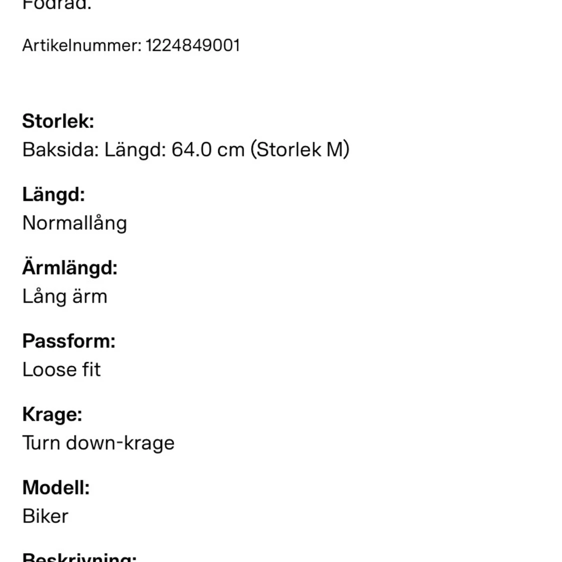 Mörkbrun  biker skinnjacka Loose fit H&M - 2