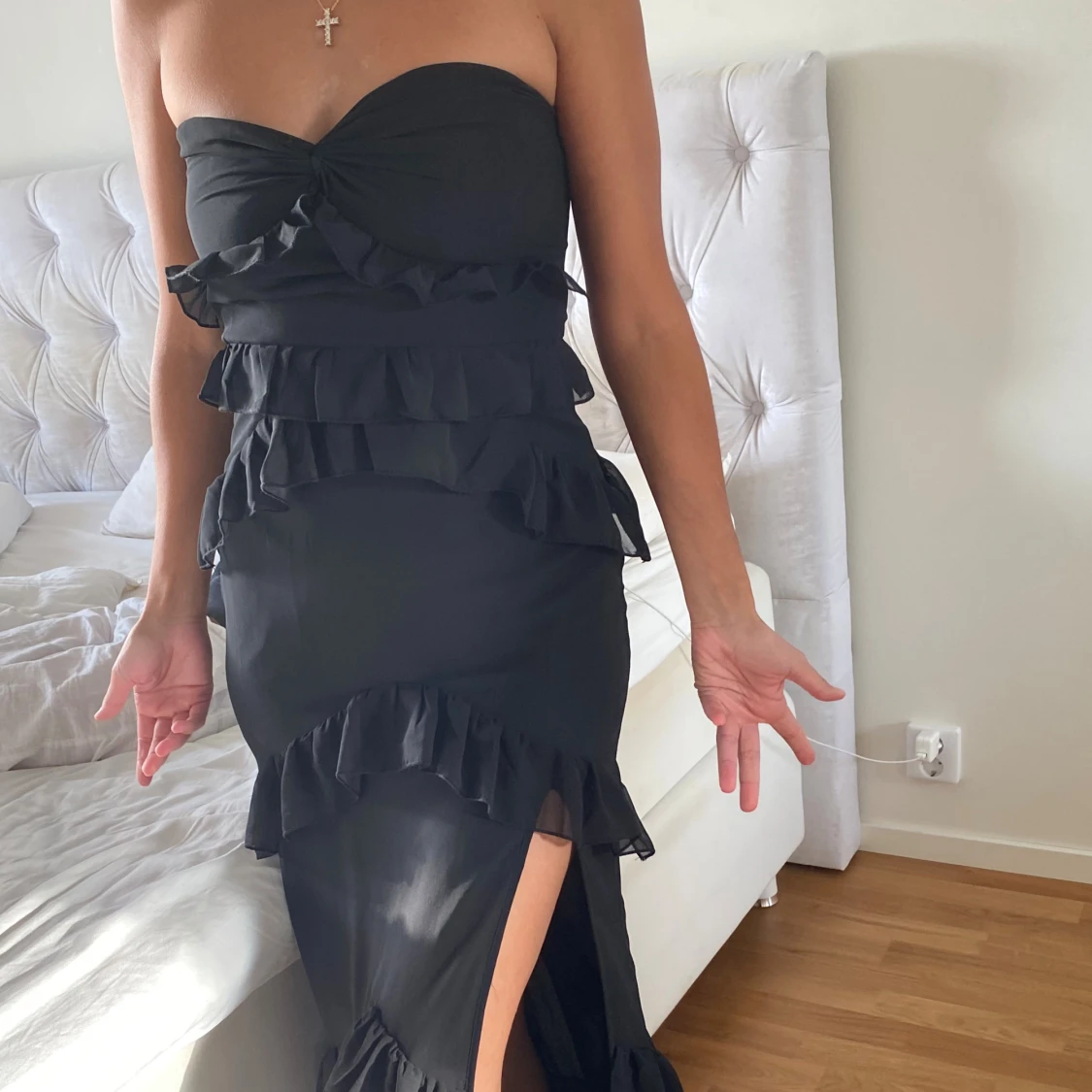 Svart maxi klänning - 2
