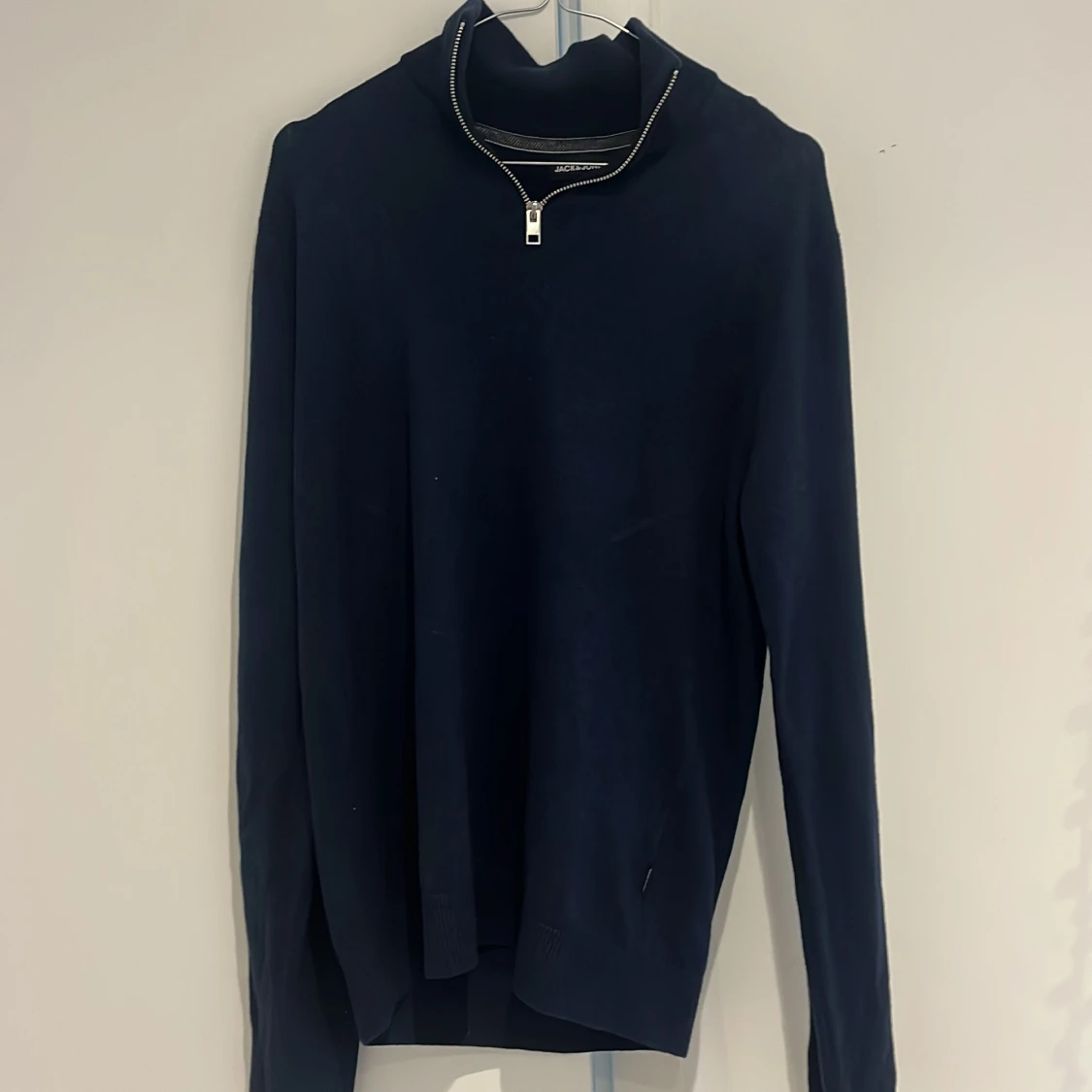 Mörkblå half zip tröja Jack & Jones