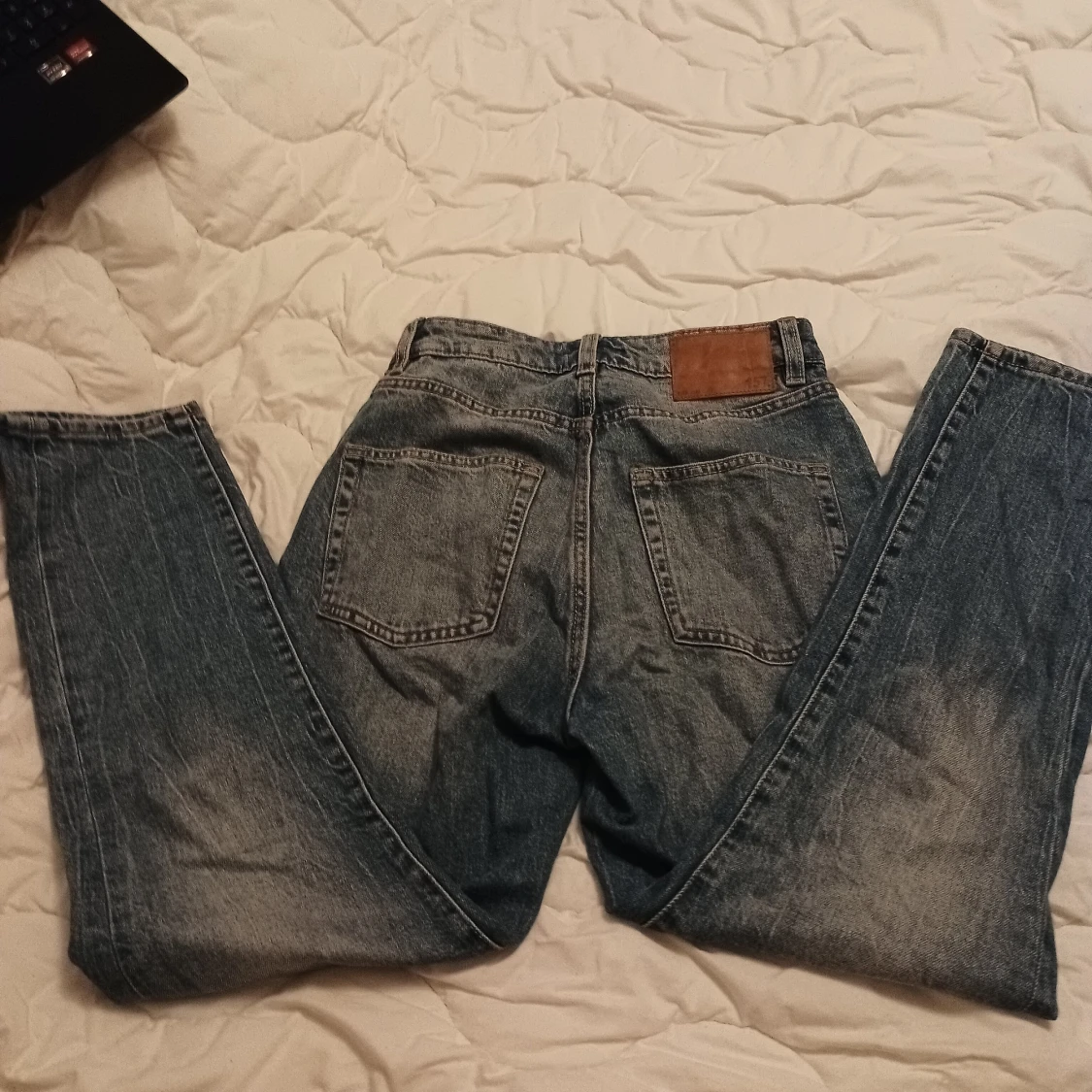 Blå jeans från 157 med raka ben - 3