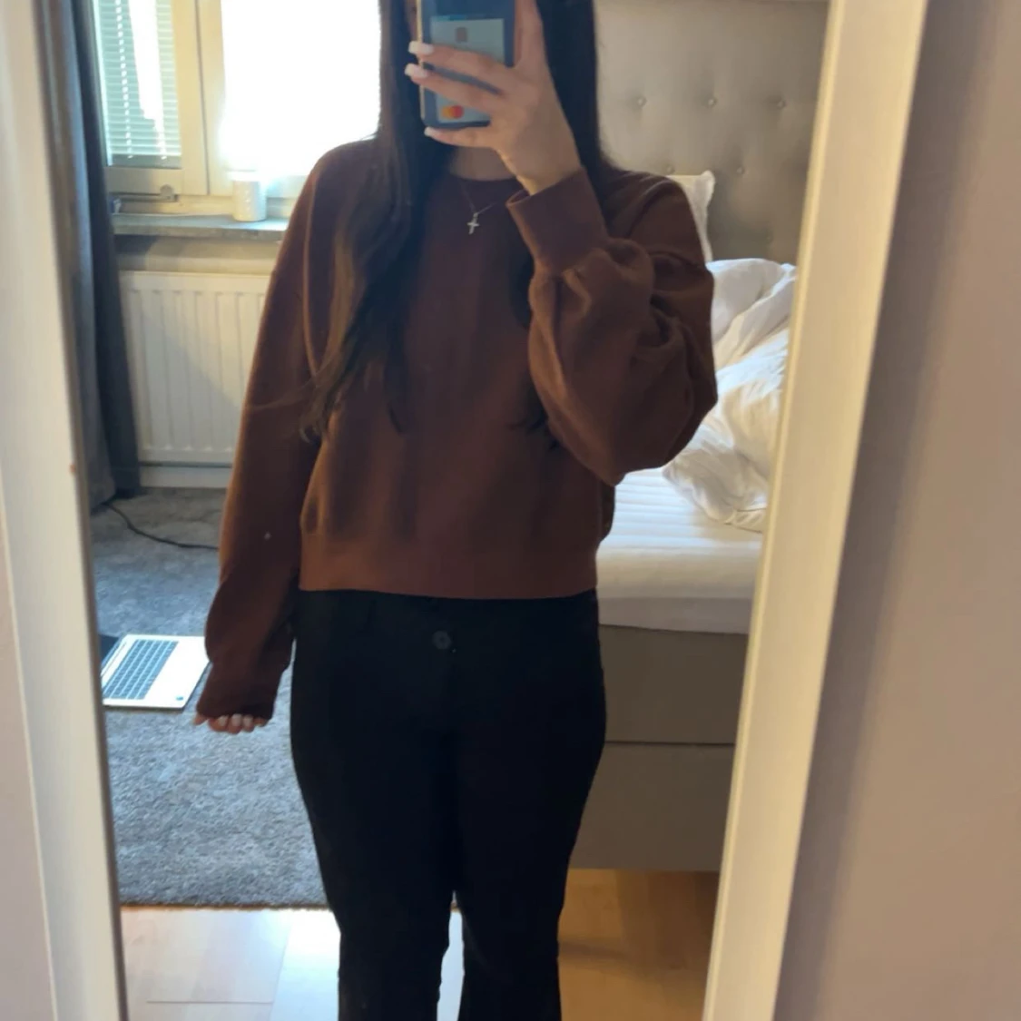 Brun sweatshirt från Zara