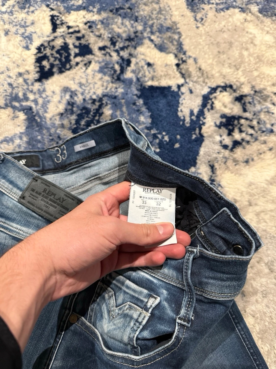 Blå Replay Anbass jeans  - 4