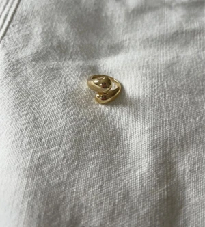 Guld ring - Justerbar och rostfri stål 