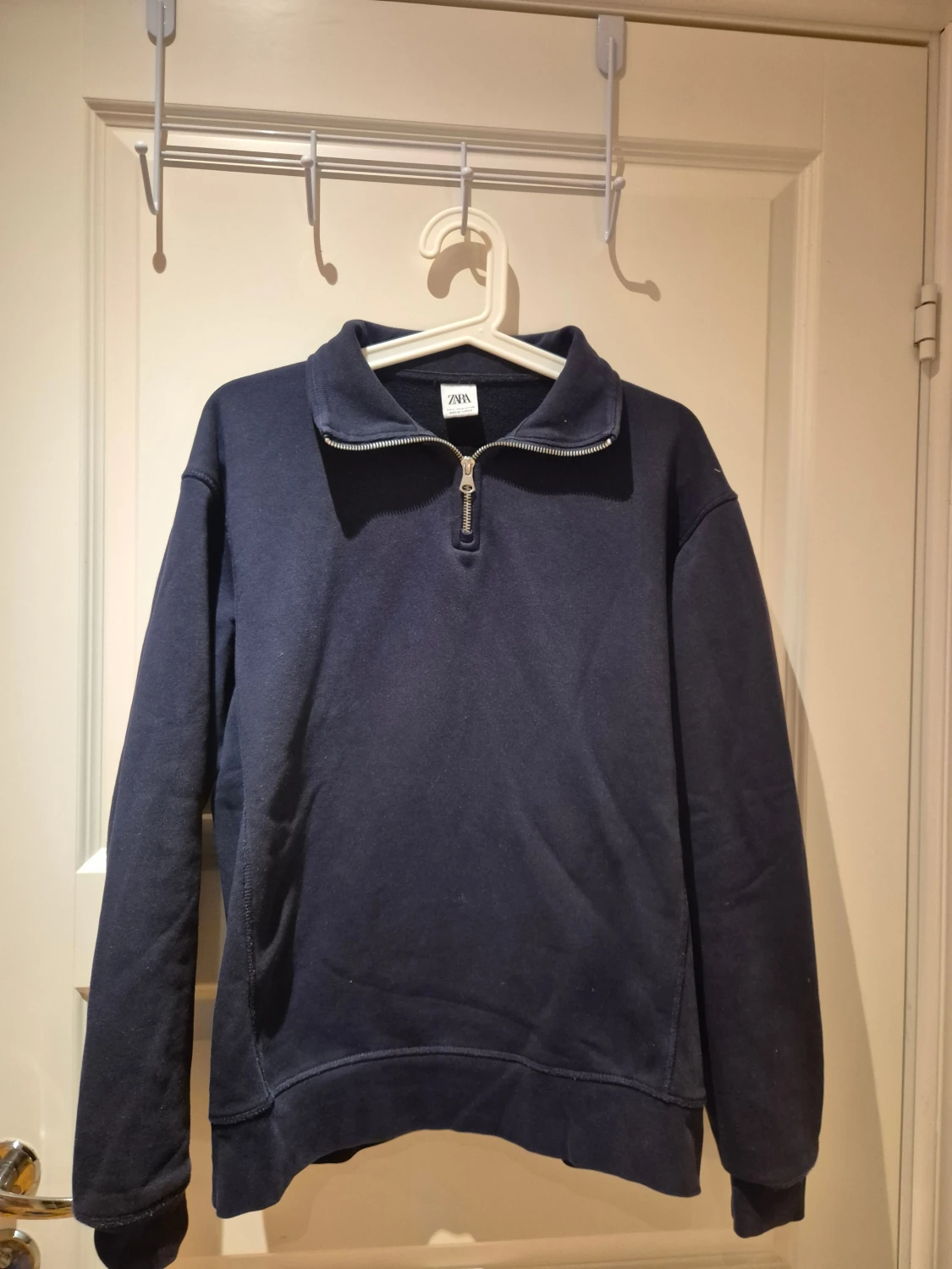 Blå half zip Zara