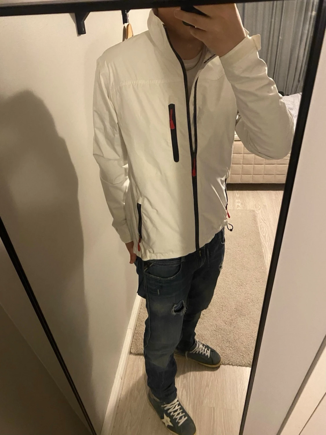 Vit vindjacka Helly Hansen S