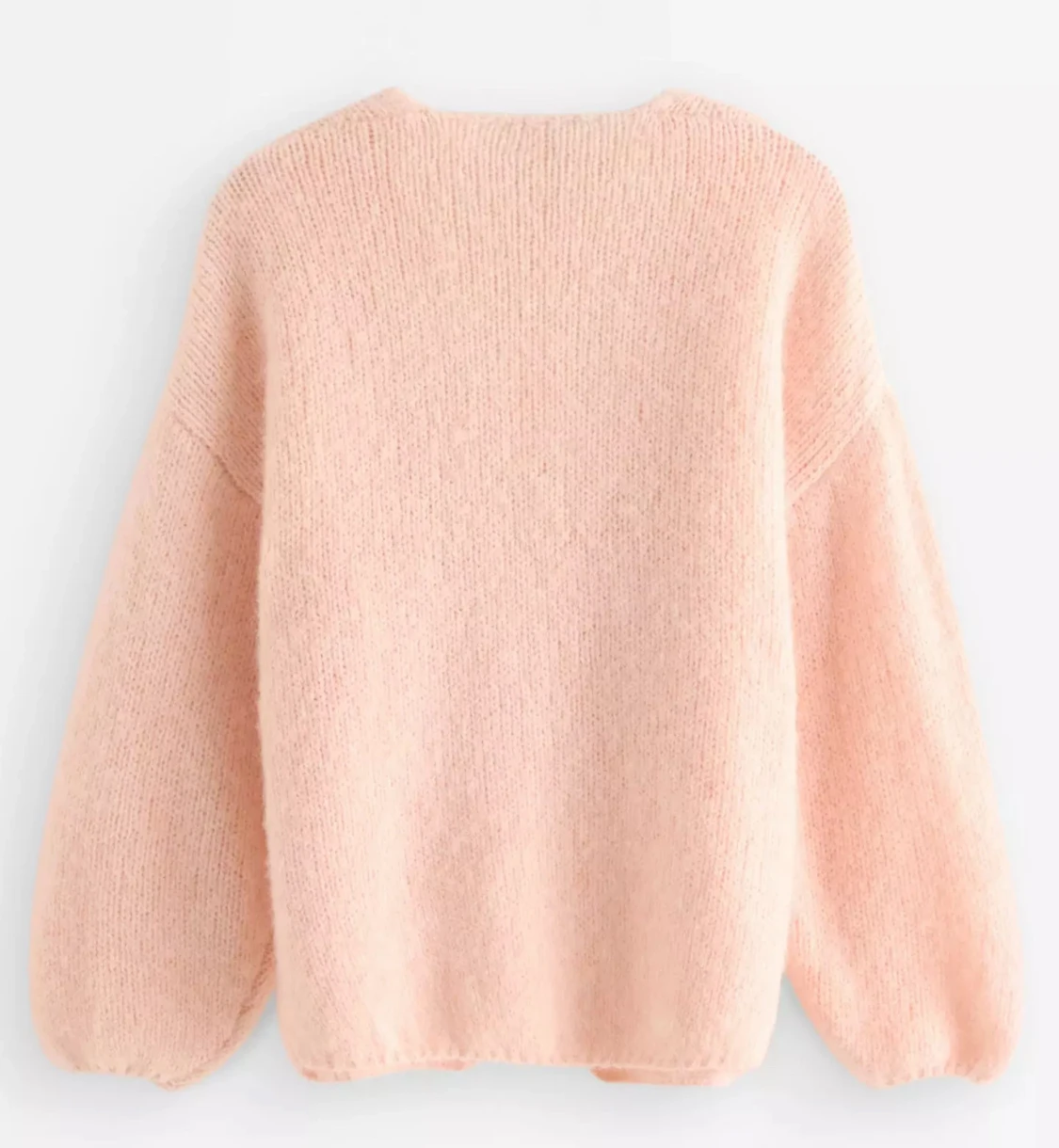 Ljusrosa stickad kofta från Lindex - 3