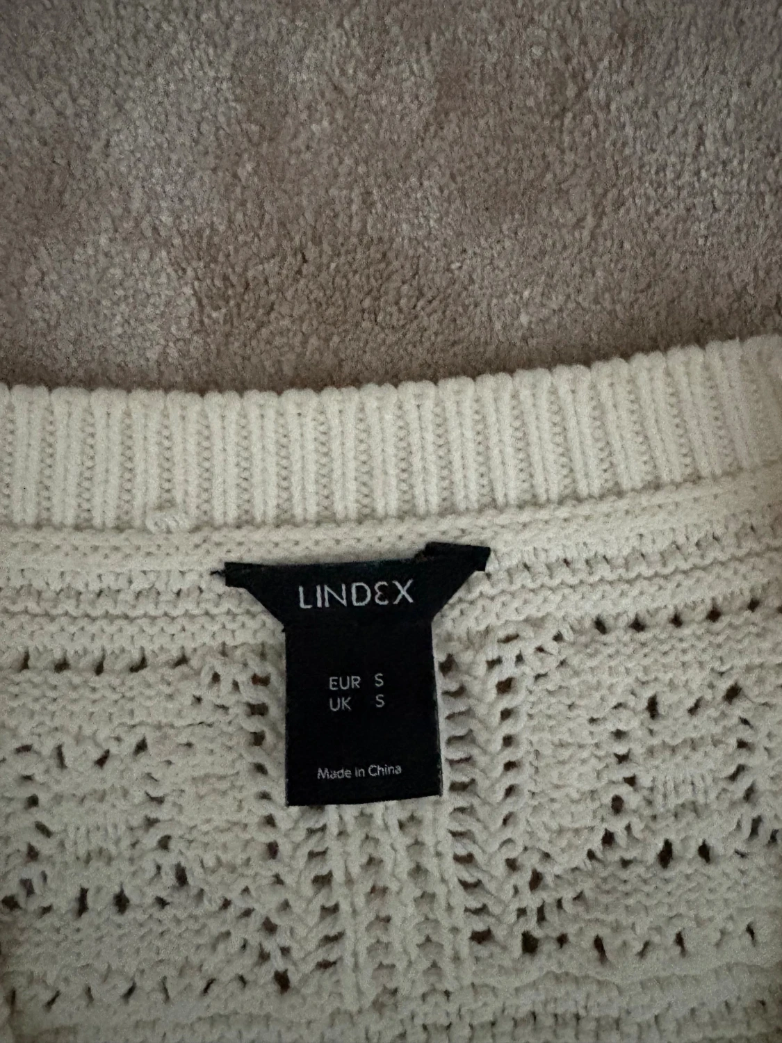 Vit stickad kofta från Lindex - 1