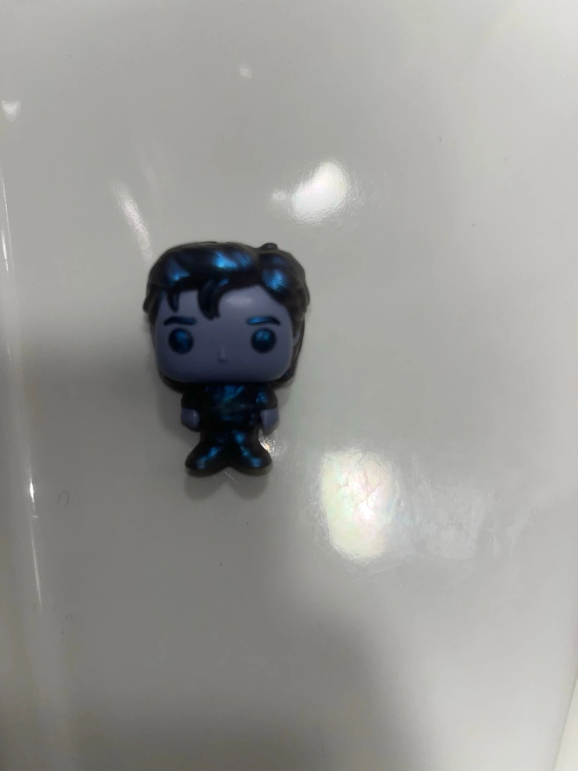 Mörkblå glansig väst till minifigur