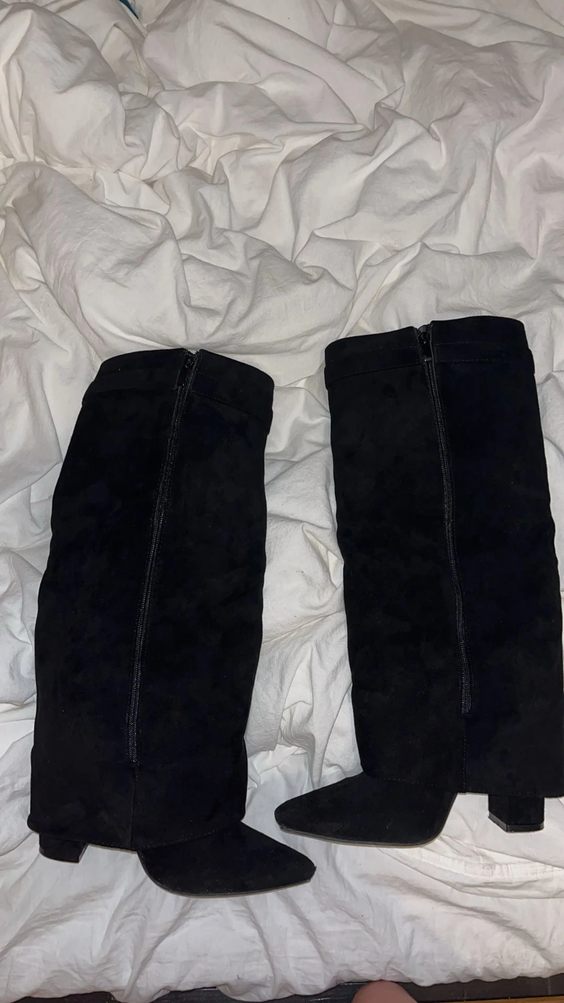 Svarta mockastövlar med klack - 1