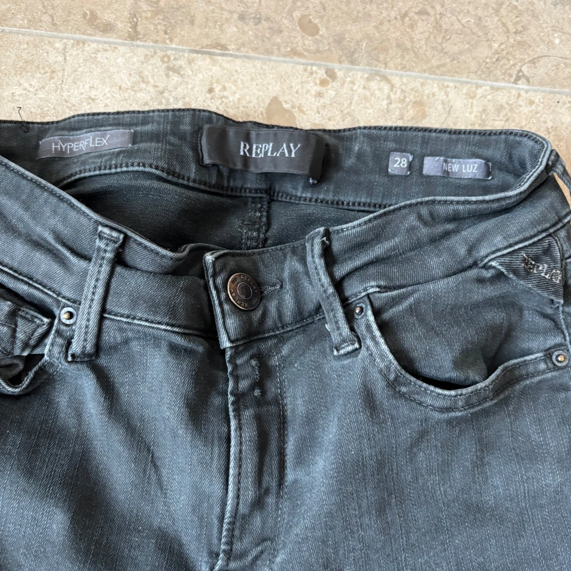 Svarta Replay Hyperflex jeans - 3