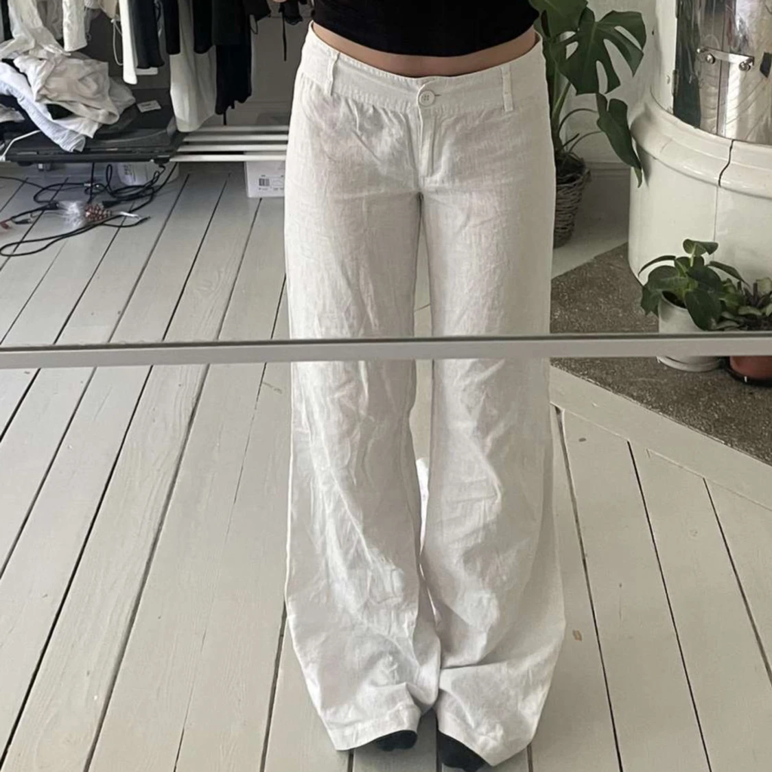 Vita linnebyxor från Clockhouse - 1