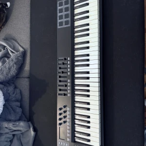 Panda 61 MIDI Keyboard Controller - Worlde Panda 61 MIDI keyboard med 61 tangenter, 8 pads, 8 reglage, 9 sliders och pitch/modulation-hjul. Perfekt för musikproduktion och studio. Tangenter och kontroller i gott skick, mindre ytslitage synligt. Fungerar med de flesta DAWs via USB.