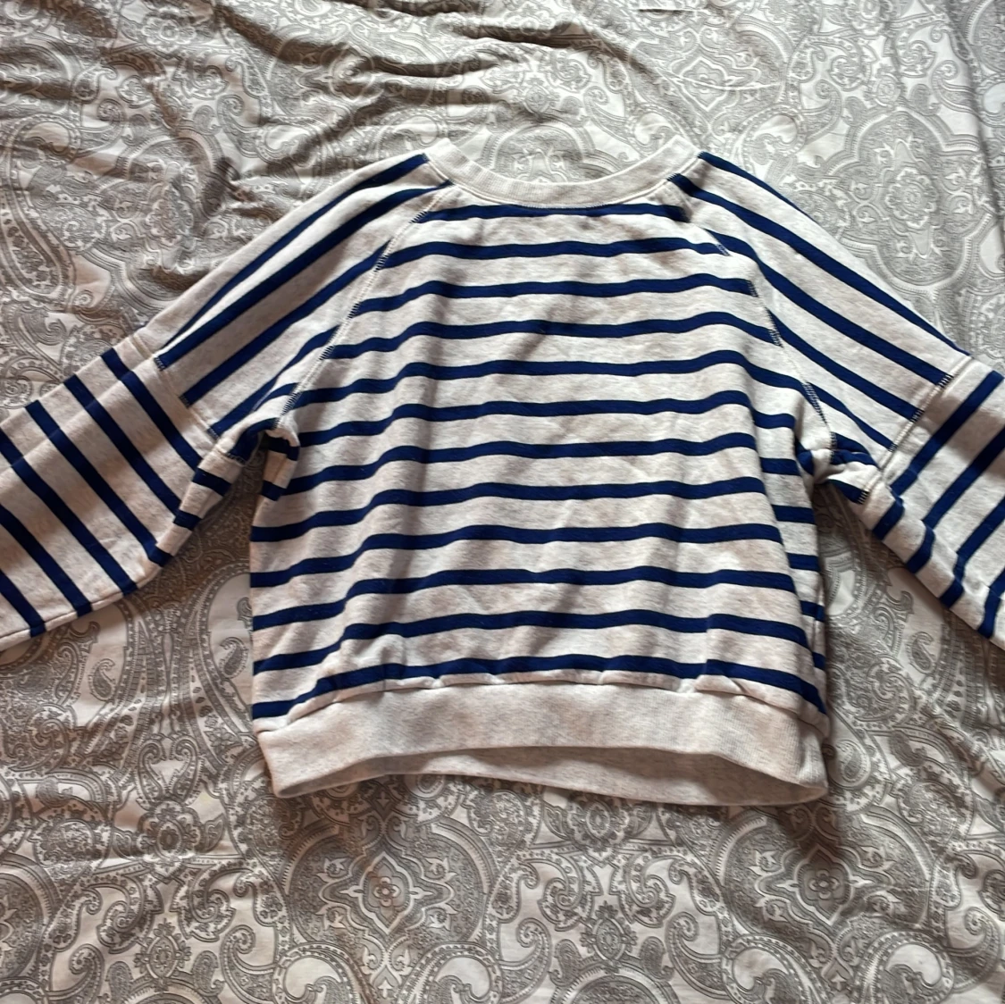 Randig sweatshirt i bomull - 1