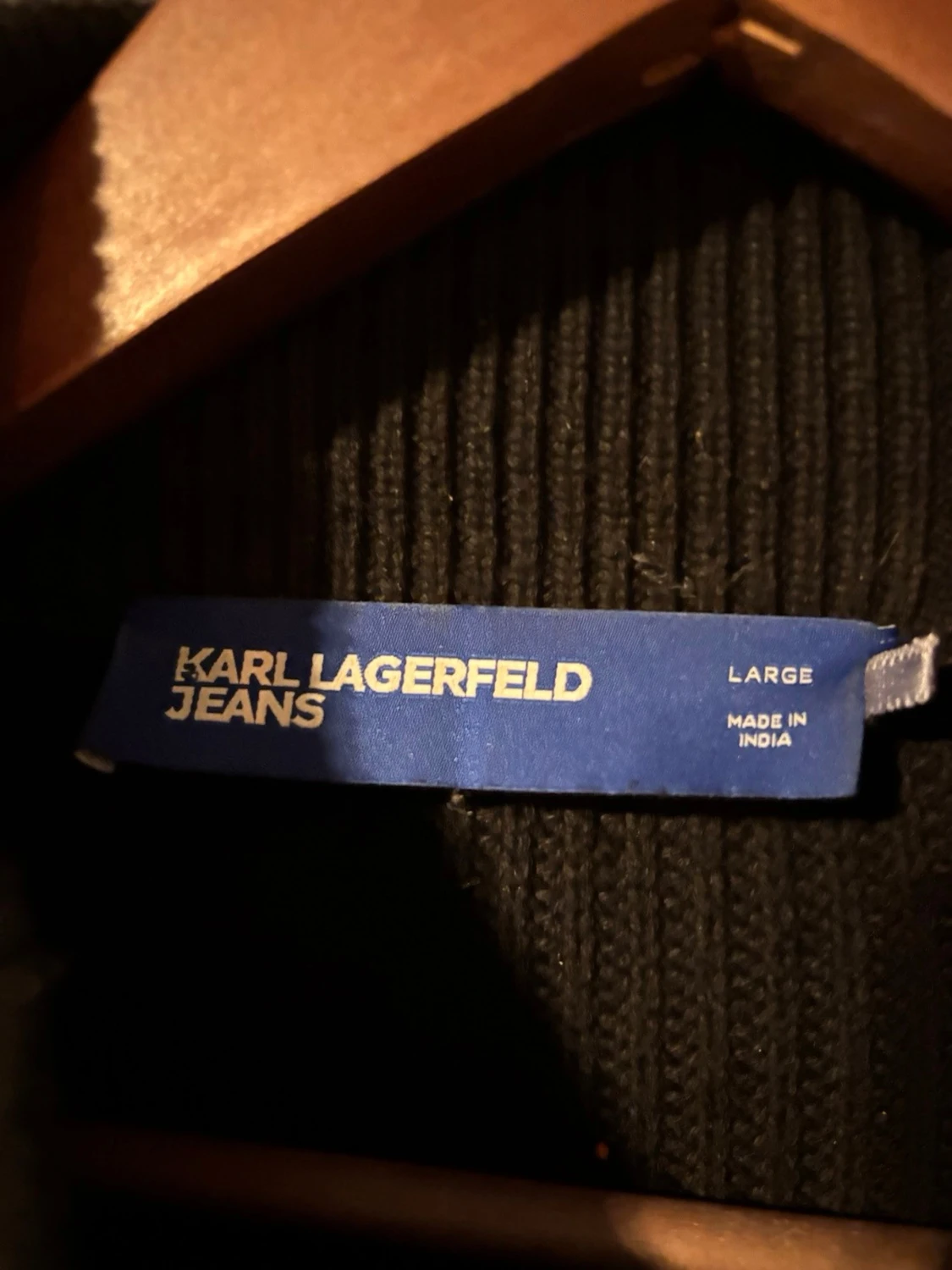 Svart stickad kofta Karl Lagerfeld - 1