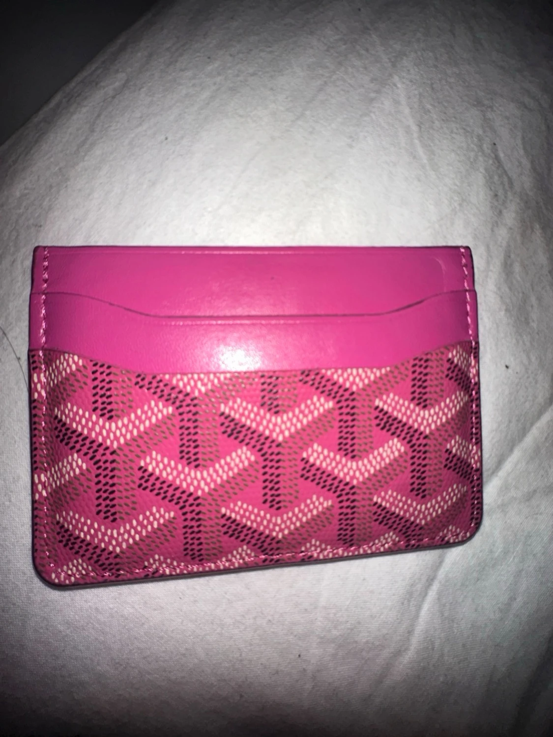 Rosa  plånbok med mönster - 1