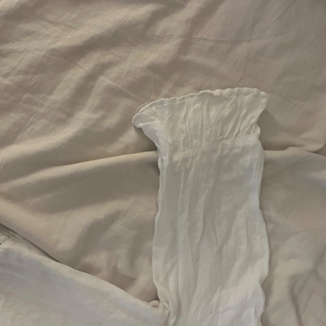 Vit blus med spets från - 2