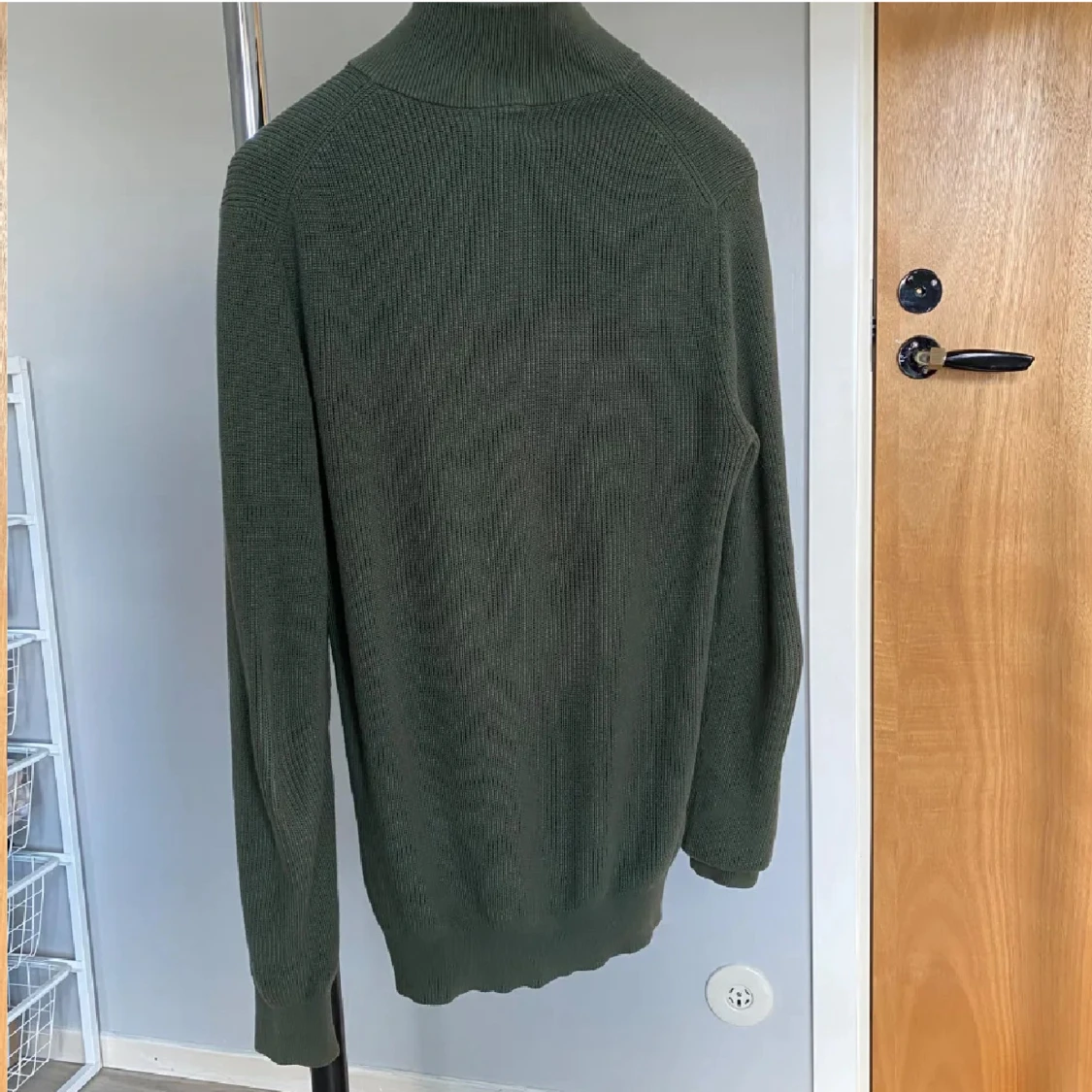 Olivgrön stickad half zip-tröja H&M - 1