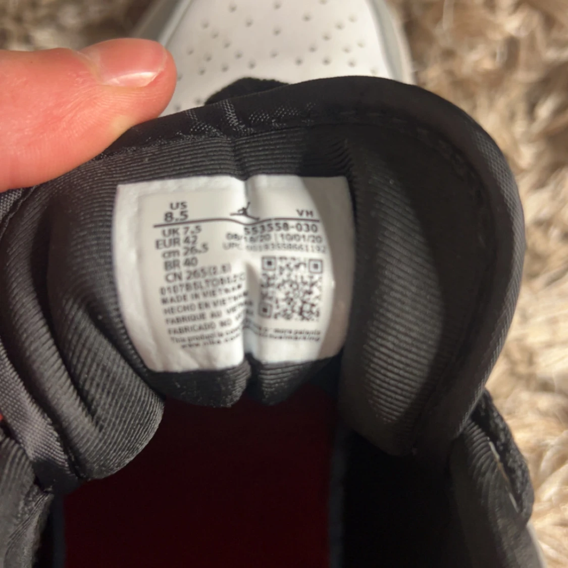 Nike Jordan 1 Low Grå/Vit US 8.5 - 3