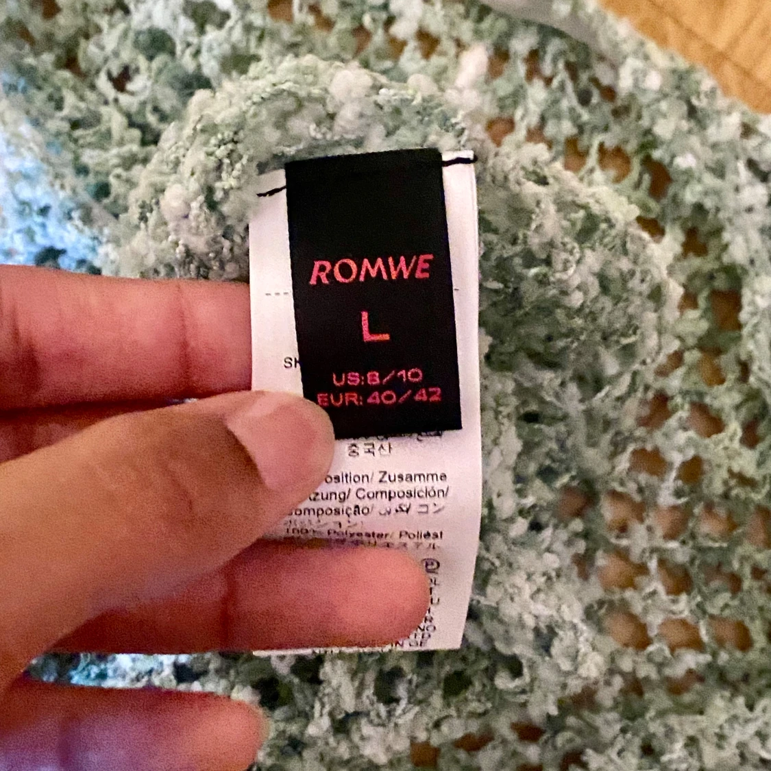 Ljusgrön stickad bolero - 3