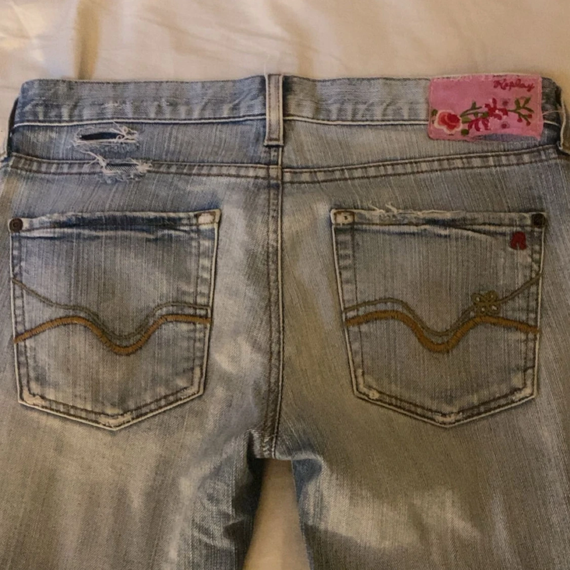 Replay ljusblå bootcut jeans - 2