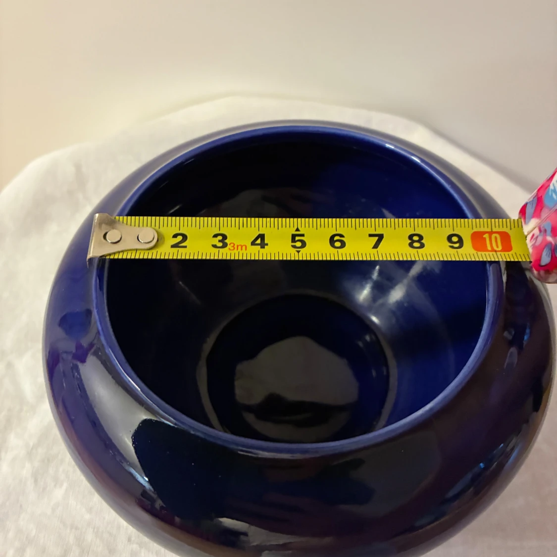 Liten blå skål/kruka - 3