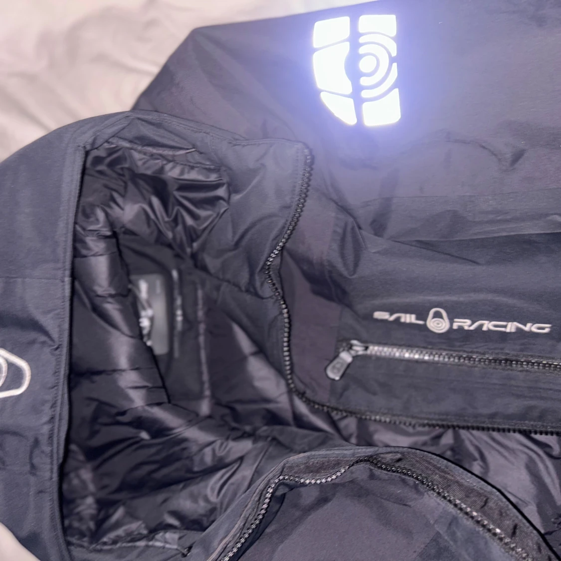 Svart Sail Racing pufferjacka med huva - 2