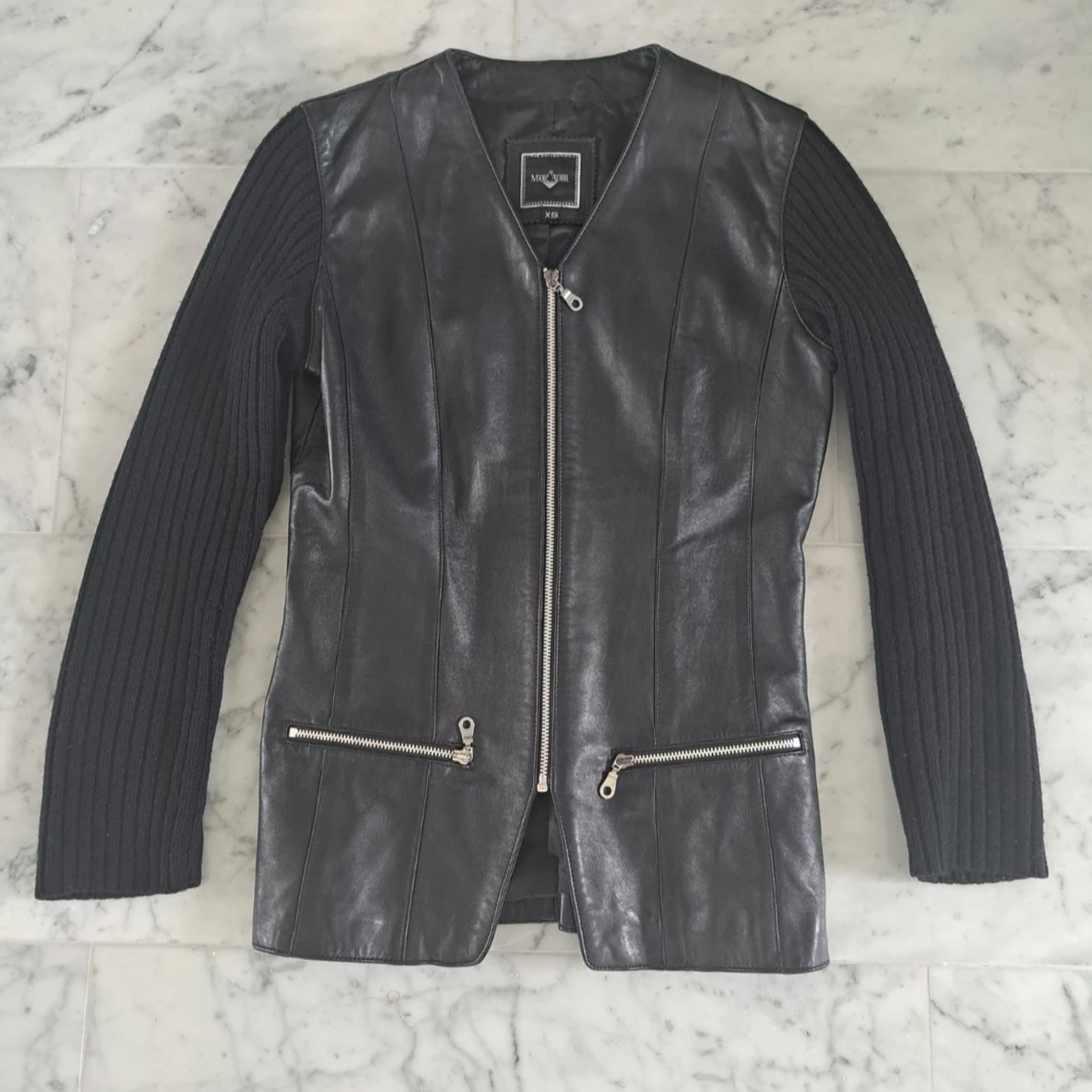 Elegant real leather jacket by Marc Aurel – size XS (36)