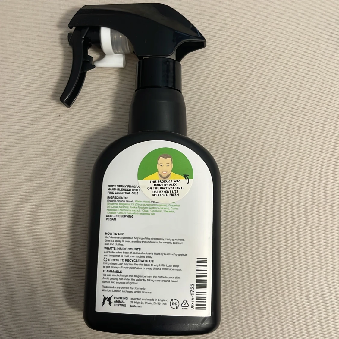 Lush Yuzu and Cocoa Body Spray - 1