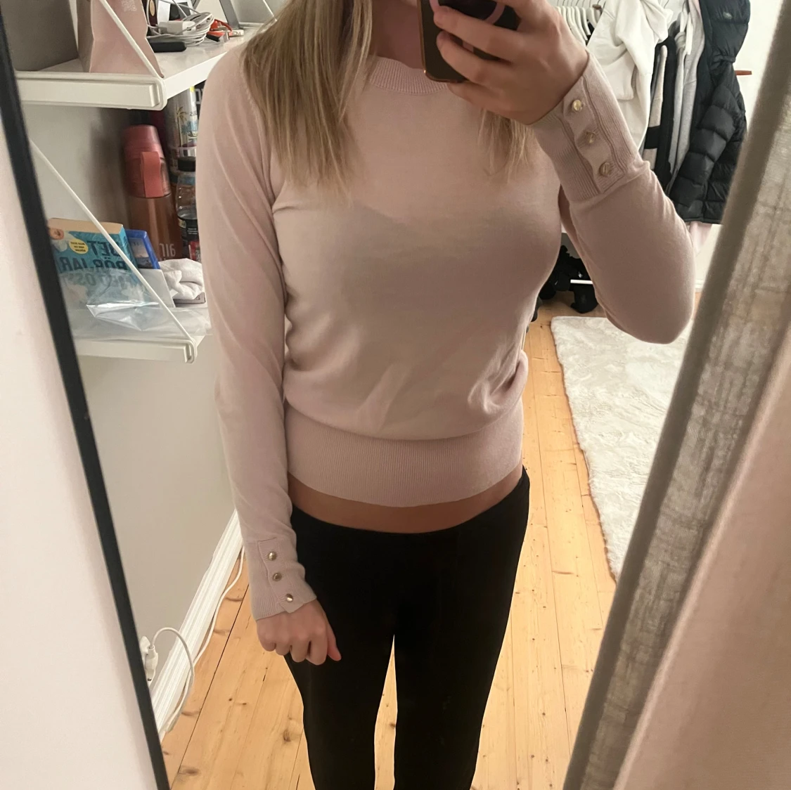 Ljusrosa stickad tröja Holly & Whyte (Lindex) - 1