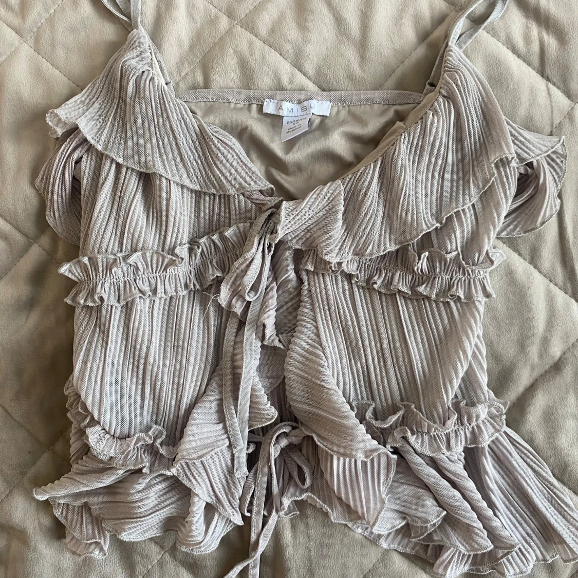 Beige volangtop från Amisu XS