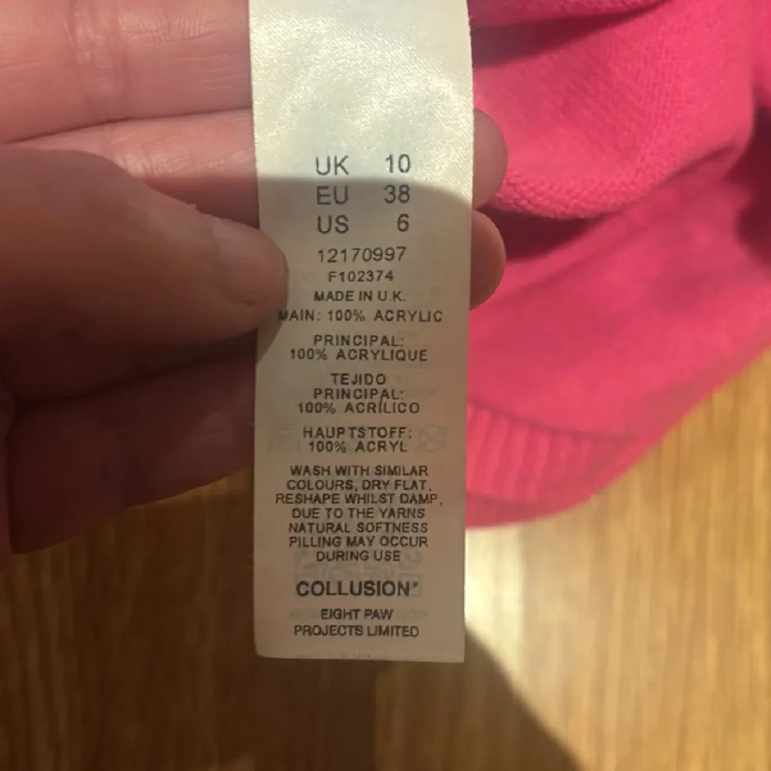 Rosa stickad väst från Collusion - 2