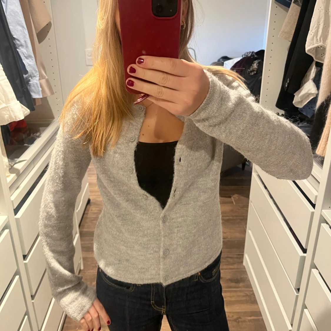 Super söt grå kofta - 1