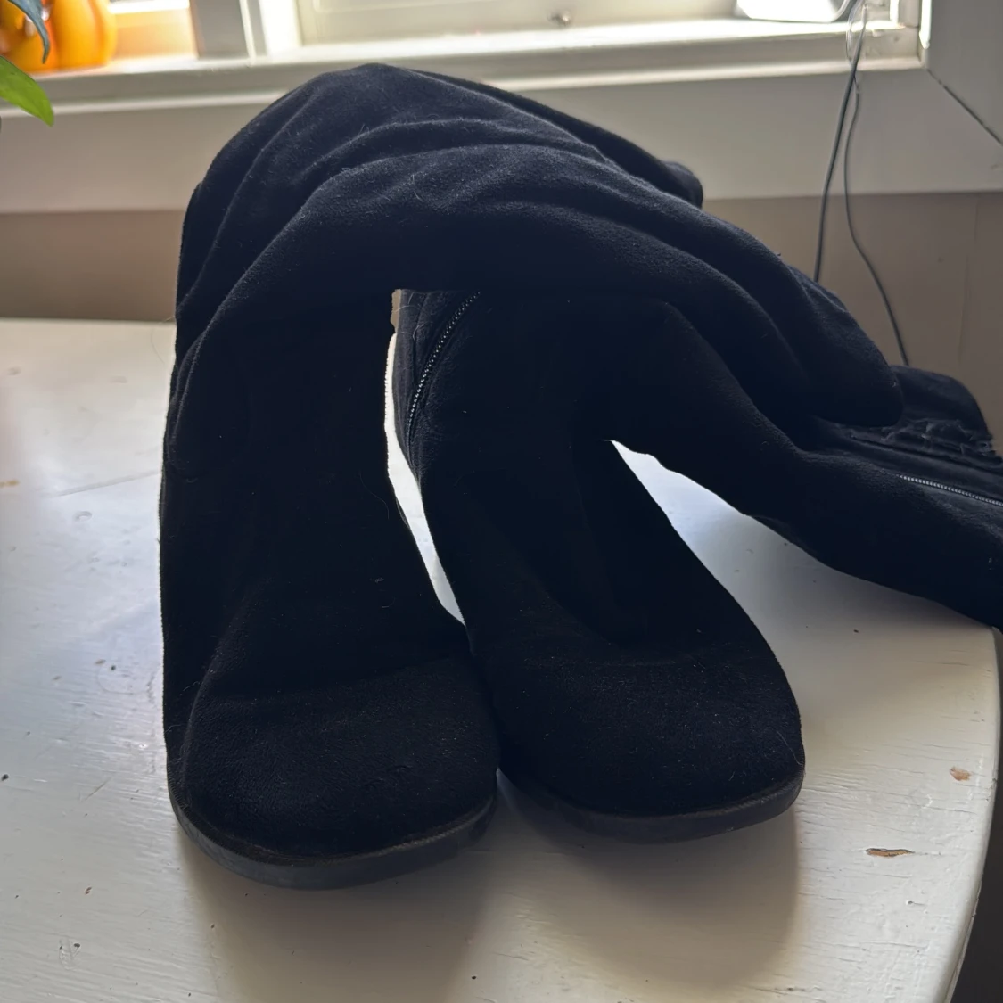 Svarta mockastövlar med klack - 1