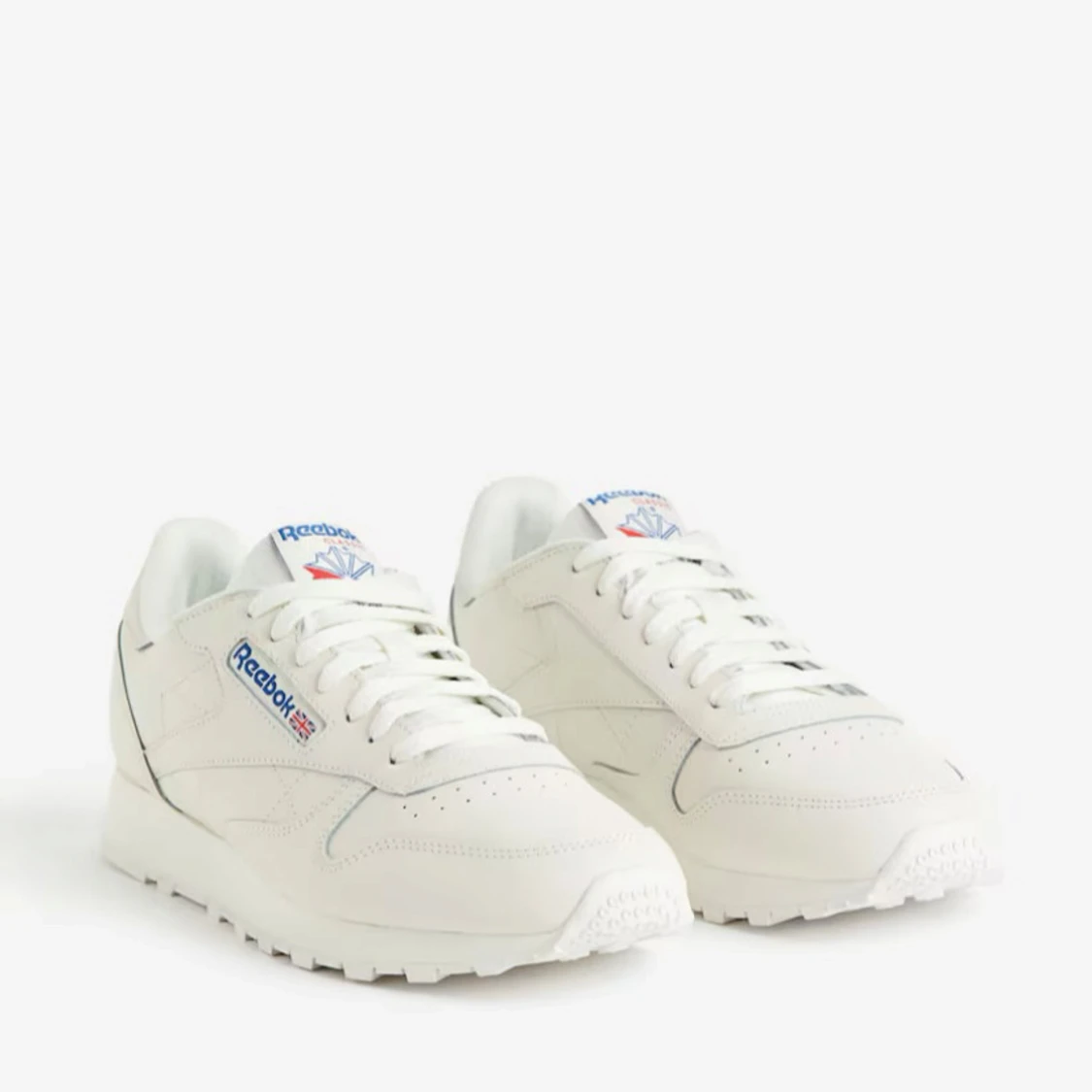 Vita Reebok Classic sneakers i skinn - 1