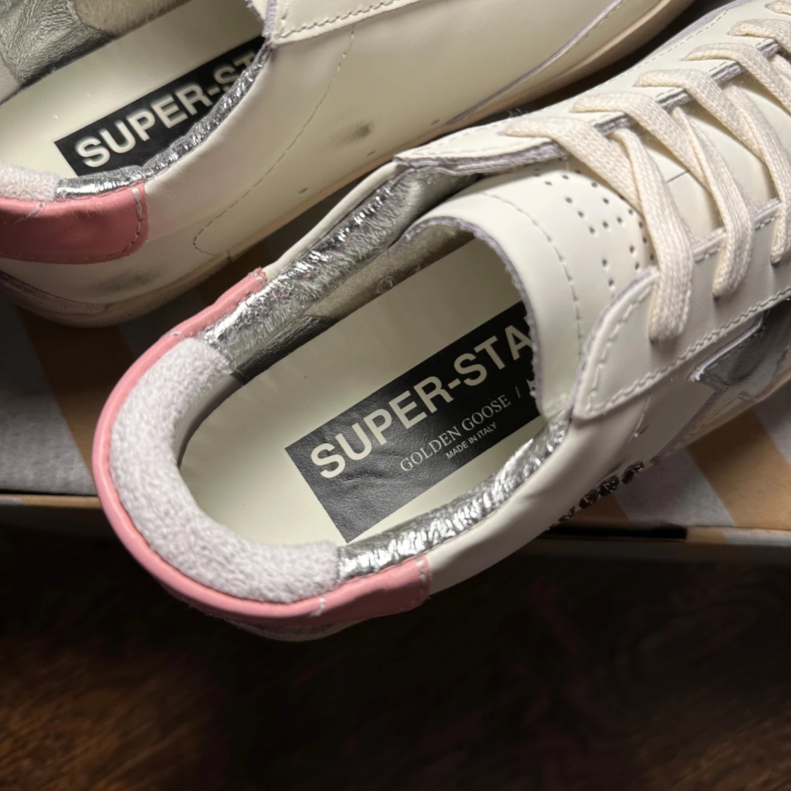 Golden Goose Superstar vit/rosa - 1