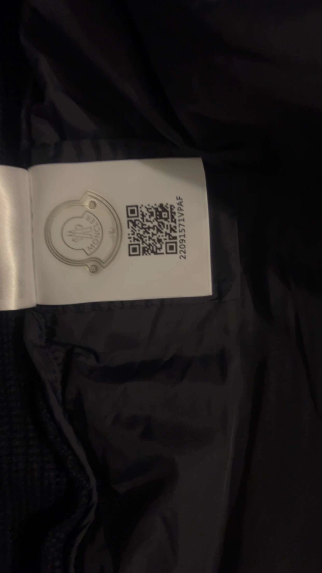 Mörkblå Moncler cardigan med huva - 2