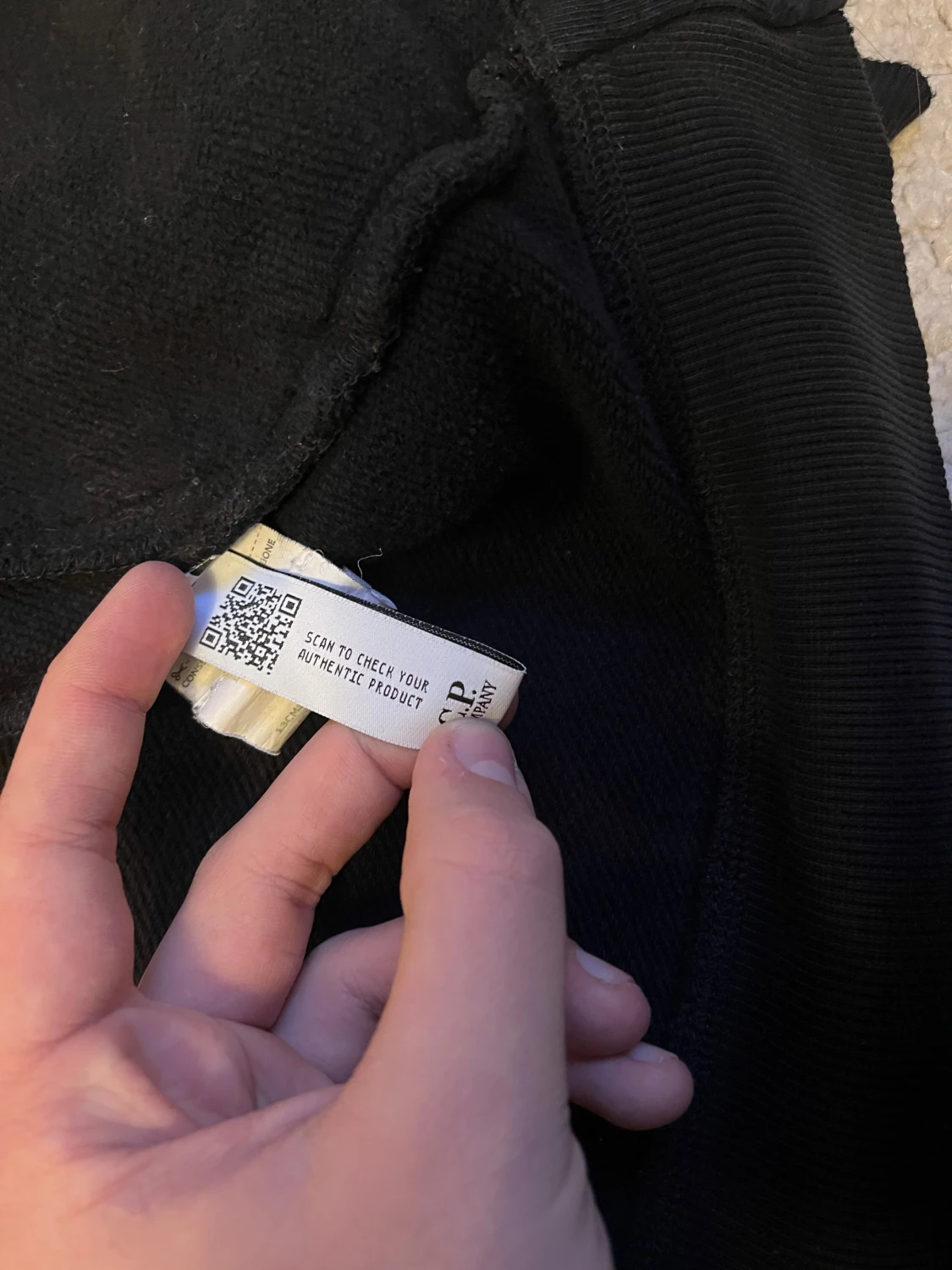 Svart hoodiejacka C.P. Company med goggles - 4