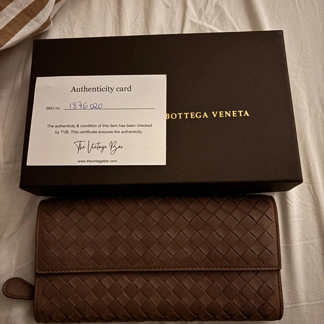 Brun plånbok från Bottega Veneta