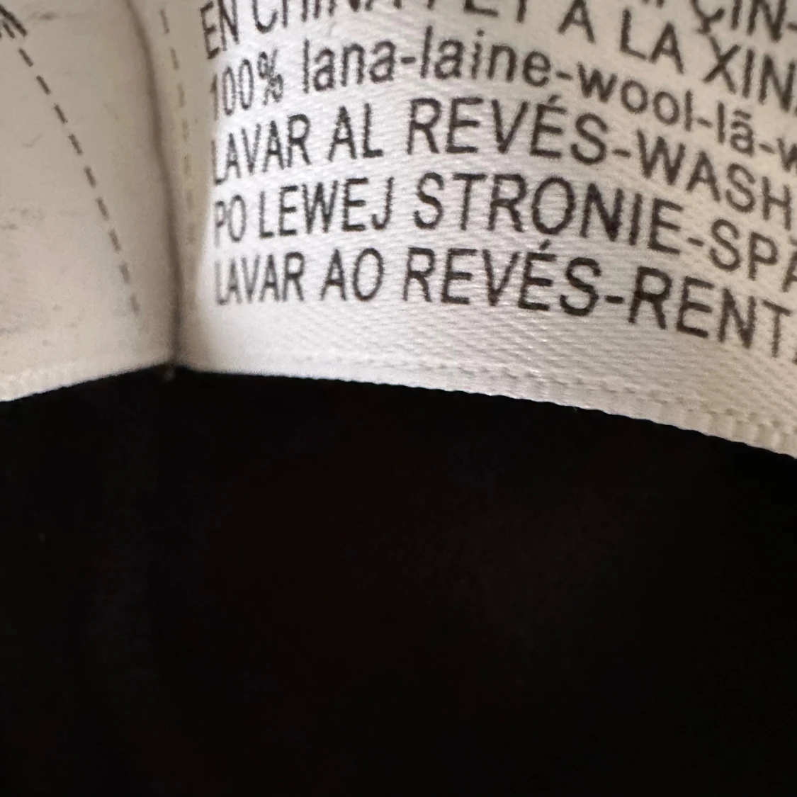 Mörkgrön pikétröja i merinoull Massimo Dutti - 3