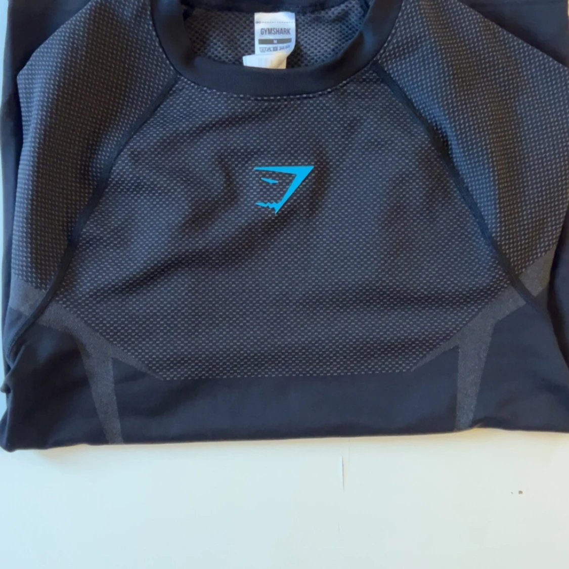  Gymshark Onyx v5 Black/gray blue logo longsleeve - 3